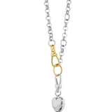 Puff Heart Necklace, Silver, Pendant, Charm, Chain Necklace