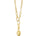 Puff Heart Necklace, Gold, Pendant, Charm, Chain Necklace