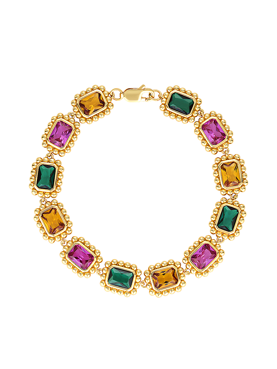 Remy Bracelet, Gemstones, Gold, Gold Plated, Sterling Silver, Link