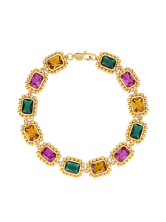 Remy Bracelet, Gemstones, Gold, Gold Plated, Sterling Silver, Link
