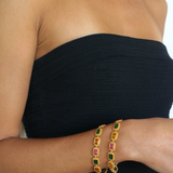 Remy Bracelet, Gemstones, Gold, Gold Plated, Sterling Silver, Link