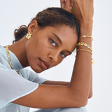 Remy Bracelet, Pastel, Gemstones, Gold, Gold Plated, Sterling Silver, Link