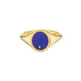 SOPHIE LAPIS SIGNET RING - YELLOW GOLD