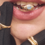 TATTIANA AQUAMARINE RING - YELLOW GOLD