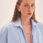 Uovo Earrings, silver earrings, studs, mixed metals, sterling silver, gold plated