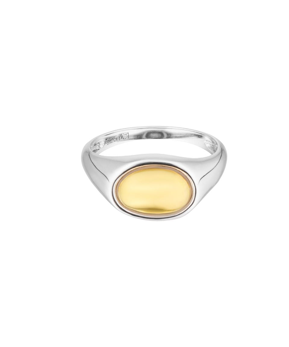Uovo Ring, silver ring, sterling silver, mixed metals, gold ring