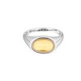 Uovo Ring, silver ring, sterling silver, mixed metals, gold ring