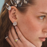 Uovo Ring, silver ring, sterling silver, mixed metals, gold ring