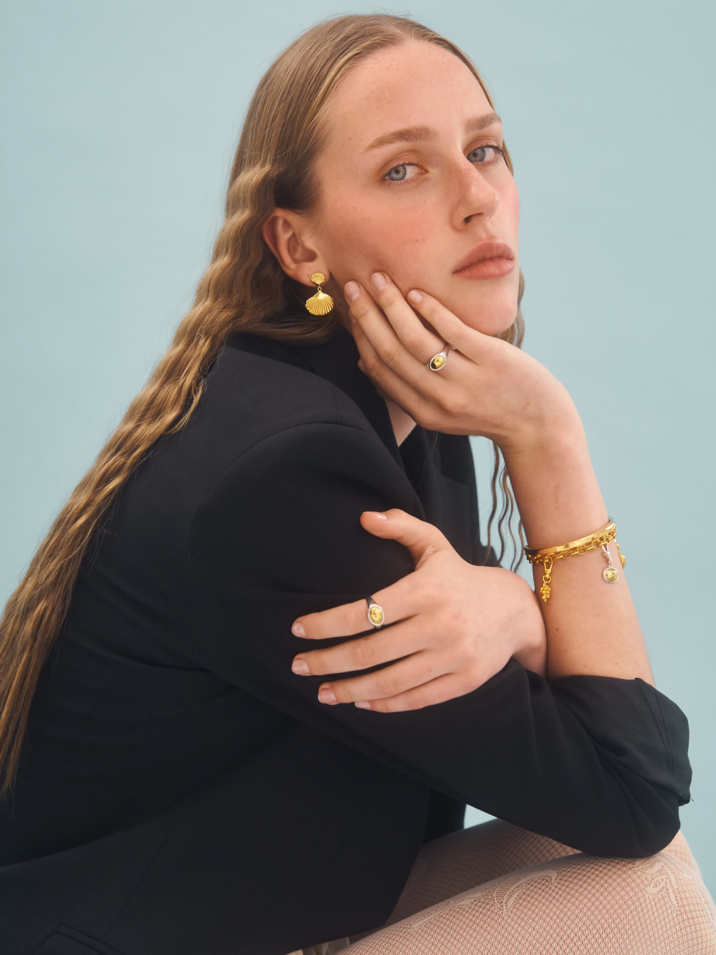 Uovo Ring, silver ring, sterling silver, mixed metals, gold ring