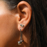 VIOLET STUD EARRINGS SILVER