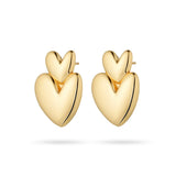 Vivienne Earrings Gold, heart earrings, studs, statement, gold earrings, gold plated, sterling silver