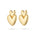 Vivienne Earrings Gold, heart earrings, studs, statement, gold earrings, gold plated, sterling silver