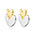 Vivienne Earrings Gold and Silver, heart earrings, studs, statement, gold earrings, gold plated, sterling silver, mixed metals