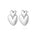 Vivienne Earrings Silver, heart earrings, studs, statement, sterling silver