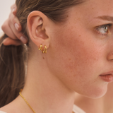 Matisse Huggies, hoop earrings, gold plated, sterling silver, earring stack