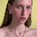 Vivienne Earrings Gold and Silver, heart earrings, studs, statement, gold earrings, gold plated, sterling silver, mixed metals