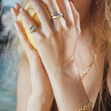 CONSTANCE LAB DIAMOND SIGNET RING - YELLOW GOLD