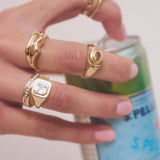 LÈVRES RING - YELLOW GOLD