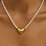 ANOUK PEARL HEART NECKLACE