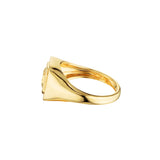 CONSTANCE GREEN AMETHYST SIGNET RING - YELLOW GOLD