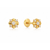 FLEUR STUD EARRINGS GOLD