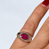 FREDDIE RING RUBY/PINK DIAMOND