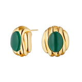 GIA EARRINGS GREEN AGATE