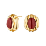 GIA EARRINGS RED AGATE