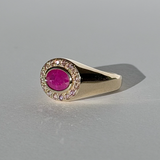 FREDDIE RING RUBY/PINK DIAMOND