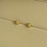 FLEUR STUD EARRINGS GOLD
