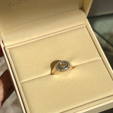 IMOGEN RING AQUAMARINE/LAB DIAMOND