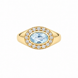 IMOGEN RING AQUAMARINE/LAB DIAMOND