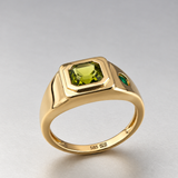 MADIGAN RING PERIDOT / LAB EMERALD