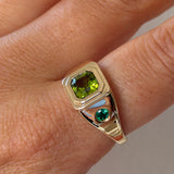 MADIGAN RING PERIDOT / LAB EMERALD