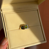 MADIGAN RING PERIDOT / LAB EMERALD