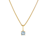 MARCH BIRTHSTONE NECKLACE PETITE