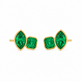 MARGUERITE STUD EARRINGS EMERALD