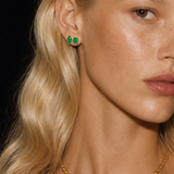 MARGUERITE STUD EARRINGS EMERALD
