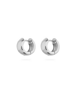 Noa Huggies, silver huggies, hoops, ear stack, earrings, sterling silver