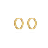 PRISCILLA PAVÉ HOOPS GOLD