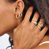 PRISCILLA PAVÉ HOOPS GOLD