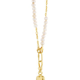 PUFF HEART NECKLACE PEARL