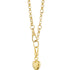 Puff Heart Necklace, Gold, Pendant, Charm, Chain Necklace
