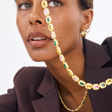 PRISCILLA PAVÉ HOOPS GOLD