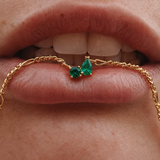 TWIN FLAME NECKLACE EMERALD