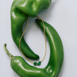 TWIN FLAME NECKLACE EMERALD