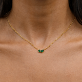 TWIN FLAME NECKLACE EMERALD