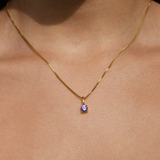 FEBRUARY BIRTHSTONE NECKLACE PETITE