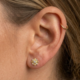 FLEUR STUD EARRINGS GOLD