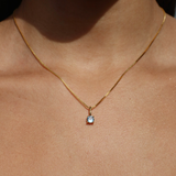 MARCH BIRTHSTONE NECKLACE PETITE